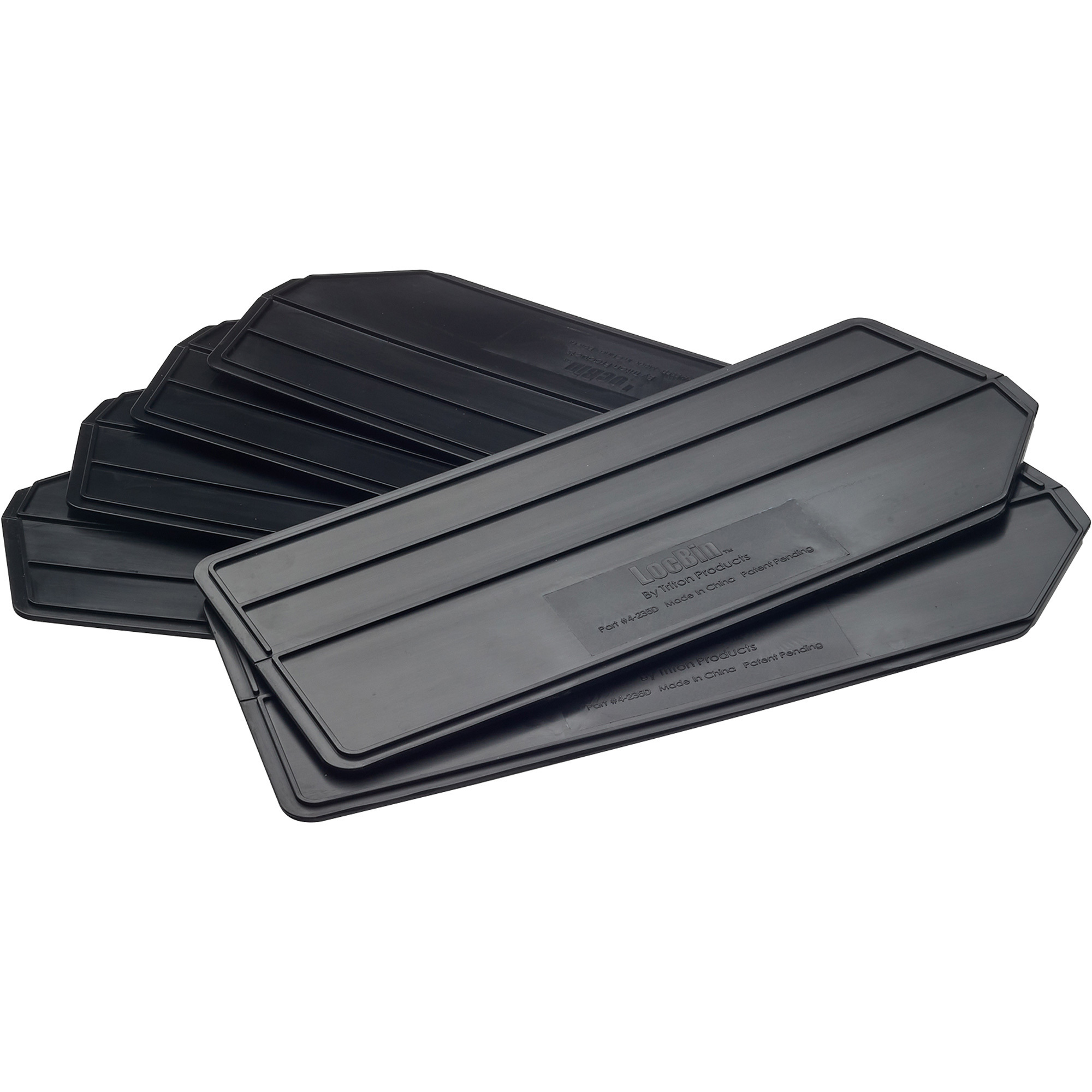Triton Products LocBin Dividers, 6-Pcs., 10 3/4in. x 4 5/8in. x 1/8in., Black, Model# 4-235